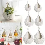 Cotton Rope Woven Storage Basket Wall Mount Fruit Vegetable Organizer Container – Max