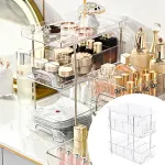 3 Layer Transparent Storage Rack Multi Functional Organizer Shelf Clear for Home