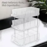 3 Layer Transparent Storage Rack Multi Functional Organizer Shelf Clear for Home