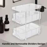 3 Layer Transparent Storage Rack Multi Functional Organizer Shelf Clear for Home