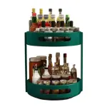 2 Layer Rotating Seasoning Rack Kitchen Organiser Storage Stand