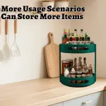 2 Layer Rotating Seasoning Rack Kitchen Organiser Storage Stand