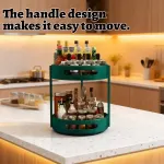 2 Layer Rotating Seasoning Rack Kitchen Organiser Storage Stand