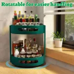 2 Layer Rotating Seasoning Rack Kitchen Organiser Storage Stand