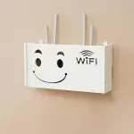 No Drill Wall Mounted Router Storage Box Cable Organizer for WiFi Router Use