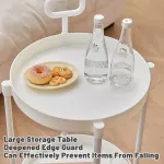 Cream Style Home Coffee Table Movable Creative Sofa Side Table Bedside Table