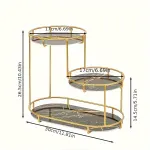Round Multi-Tier Metal Storage Rack for Bathroom Vanity Kitchen Storage Rack – White