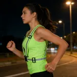 Reflective Shoulder Straps Safety High Visibility Vest for Night Running Cycling – Yellow