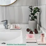 4PCS/Set Water Absorbent Diatomite Tray Diatomaceous Earth Kitchen Soap Dish