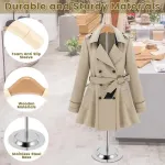 1-Piece Beige Adjustable T-Shaped Garment Display Stand