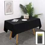 10pcs PEVA Rectangle Tablecloths Solid Colour Waterproof Party Table Covers – White
