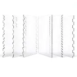 6Pcs Acrylic Cake Scraper Decorating Contour Comb Cake Edge Smoother Tools Au