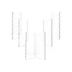 6Pcs Acrylic Cake Scraper Decorating Contour Comb Cake Edge Smoother Tools Au