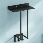 Bathroom Towel Rack Wall Mounted Storage Shelf Multifunction Holder for Toilet
