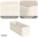 6pcs Foldable Socks Underwear Storage Basket Portable Drawer Organizer Box