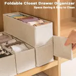 6pcs Foldable Socks Underwear Storage Basket Portable Drawer Organizer Box