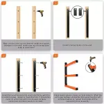 2PCS Wall Mounted Folding Storage Rack Carbon Steel Multi-Layer Organizer