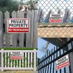 4PCS Reflective Surveillance Warning Signs Metal Security Camera Notice Durable
