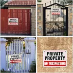 4PCS Reflective Surveillance Warning Signs Metal Security Camera Notice Durable