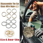 5 Rolls Automotive Glass Removal Tools Steel Wire Rope Disassembling Kit – Silver