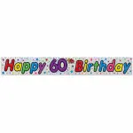 2.6m Happy 60th Birthday Party Banner