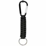 Paracord Keychain w/ Key Ring & Carabiner Clip Cable Holder