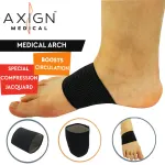 1 Pair AXIGN Medical Arch Compression Foot Band – Black – S