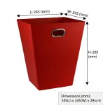 6x 12L EAZI FOLD Foldable Office Waste Rubbish Bin Collapsible Space Saving in Red