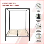 4 Four Poster Double Bed Frame