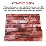 10m 3D Red Brick Print Theme Wallpaper