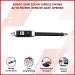 Electric Swing Gate Opener with 20w Solar Kit for Gates up to 500kg