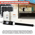 Electric Swing Gate Opener with 20w Solar Kit for Gates up to 500kg