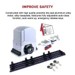 1200KG Auto Slide Sliding Gate Opener Automatic w 4m Rail