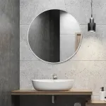 70cm Round Wall Mirror Bathroom Makeup Mirror by Della Francesca