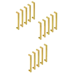 15 x Brushed Brass Drawer Pulls Kitchen Cabinet Handles – Gold Finish 192mm