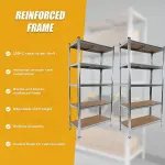 2 x 1.8M Garage Shelving Warehouse Rack Storage Shelves Pallet Racking