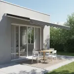 Folding Arm Awning – 3×2.5m Retractable Outdoor Shade – Grey