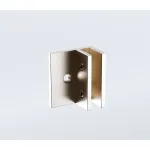 120cm Wall-to-Wall Frameless Shower Screen F-Brackets with SS Hinges & Round Knob Handle – Nickel