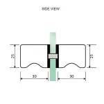 100cm Wall to Wall Frameless Shower Screen Wall Channel and Floor Channel, SS Hinges & Square Knob Handle – Gunmetal