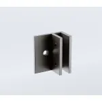 110x70cm Corner Frameless Shower Screen with F-Brackets and Brass Hinges, Round Knob Handle – Gunmetal