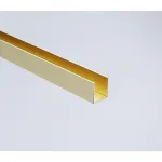100x80cm Corner Frameless Shower Screen Wall Channel with Brass Hinges & Square Double Pull Handle – Gold