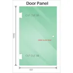 110x100cm Corner Frameless Shower Screen Wall Channel with Brass Hinges & Square Double Pull Handle – Gold