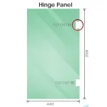 110x120cm Double Door Corner Shower Screen U-Brackets, SS Hinges & Square Knob Handle – Gunmetal
