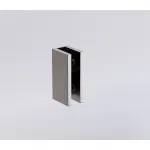 110x120cm Double Door Corner Shower Screen U-Brackets, SS Hinges & Square Knob Handle – Gunmetal
