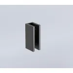 120x120cm Double Door Corner Shower Screen U-Brackets, Brass Hinges & Square Double Pull Handle – Black