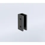 120x120cm Double Door Corner Shower Screen U-Brackets, Brass Hinges & Square Double Pull Handle – Black
