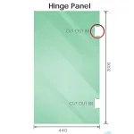 90x110cm Double Door Corner Shower Screen with Channels and Brass Hinges – Nickel