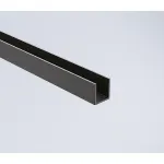 100x120cm Double Door Corner Shower Screen – Channels with Brass Hinges, Square Double Pull Handles – Black