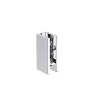 100cm Frameless Diamond Shower Screen U-Brackets, Brass Hinges & Square Knob Handle – Chrome