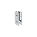 100cm Frameless Diamond Shower Screen U-Brackets, Brass Hinges & Square Knob Handle – Chrome